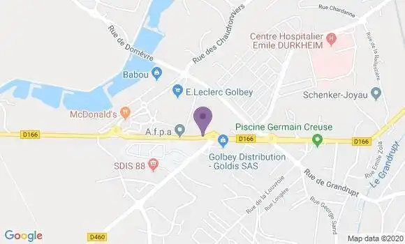 Localisation Fast Food Mc Donald