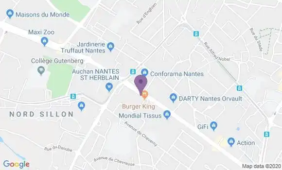 Localisation Fast Food Burger King