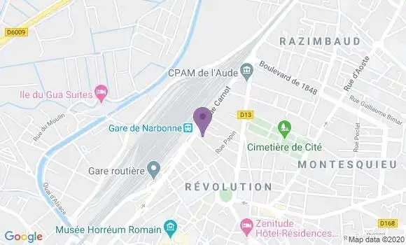 Localisation Pizzeria La Crémaillère