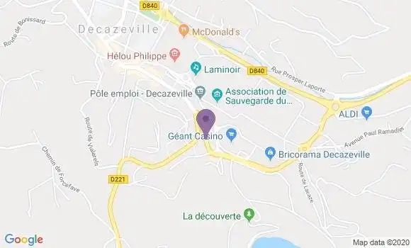 Localisation Pizzeria Pizza Plus