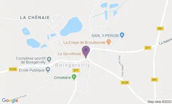 Localisation Pizzeria La Gervilloise