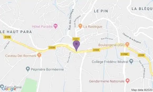 Localisation Pizzeria Chez Sylvia