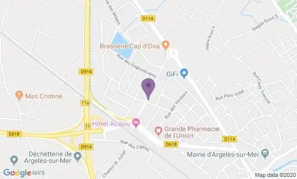 Localisation Pizzeria Pizza Sun