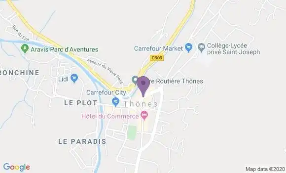 Localisation Pizzeria La Chaumine