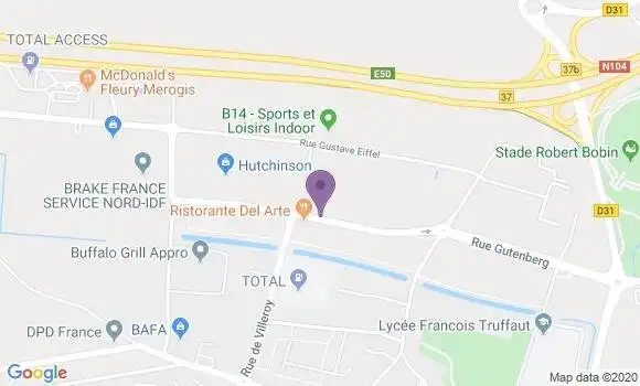Localisation Pizzeria Pizza Del Arte