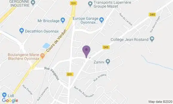 Localisation Pizzeria La Terrasse