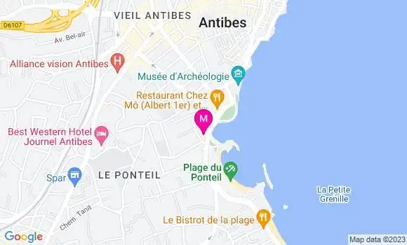 Localisation Restaurant Hôtel Royal Beach