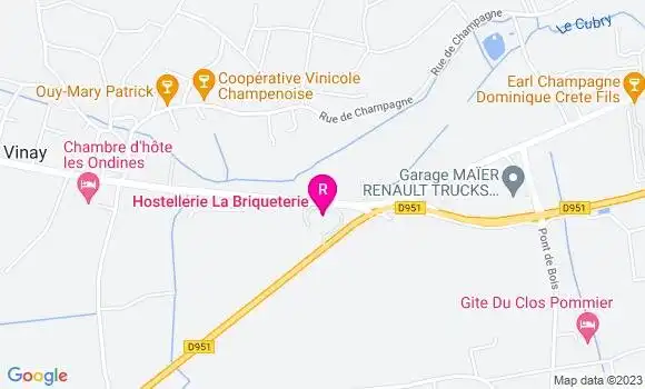 Localisation Restaurant Hôtel  La Briqueterie