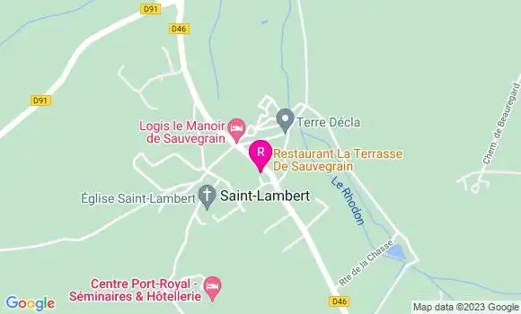 Localisation Restaurant  La Terrasse de Sauvegrain