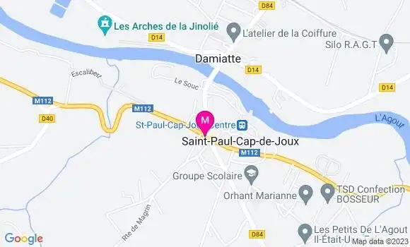 Localisation Restaurant  Les Glycines