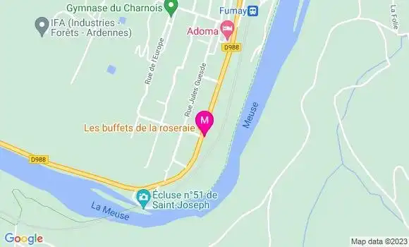 Localisation Restaurant  Les Buffets de la Roseraie