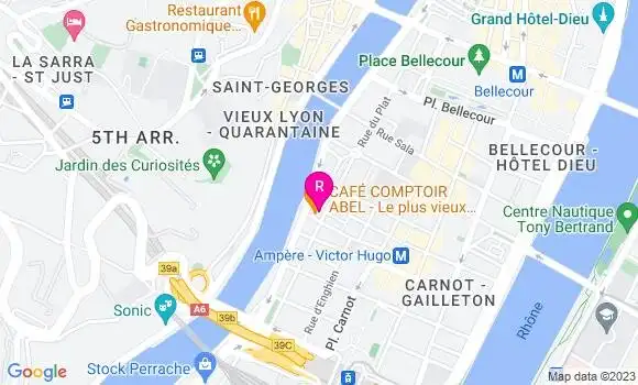 Localisation Restaurant  Café Comptoir Abel