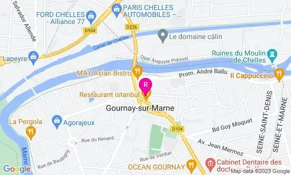 Localisation Restaurant  Les Marronniers