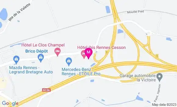 Localisation Restaurant Grill Courtepaille