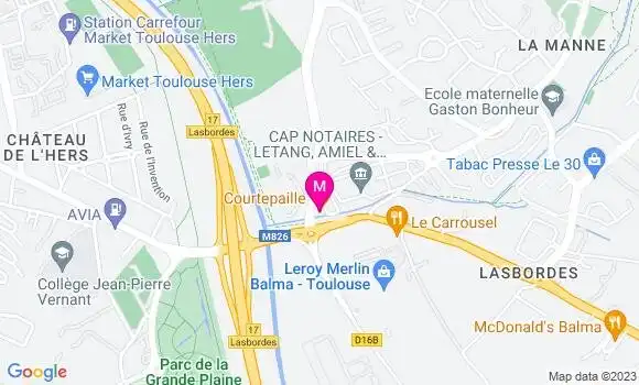 Localisation Restaurant Grill Courtepaille