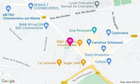 Localisation Restaurant Grill Courtepaille