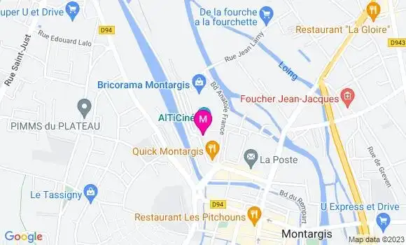Localisation Restaurant Grill Courtepaille