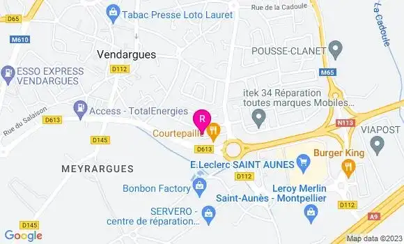 Localisation Restaurant Grill Courtepaille