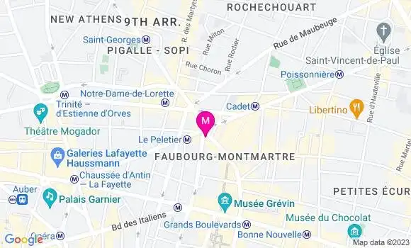 Localisation Restaurant  La Pointe Drouot