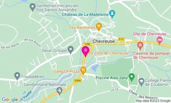 Localisation Restaurant  Le Clos de Chevreuse