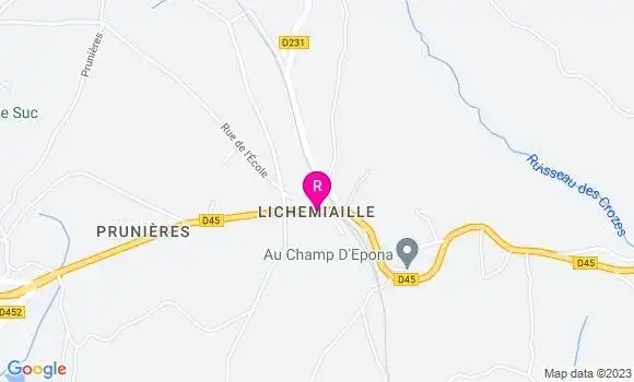 Localisation Restaurant Bar Brunon Bayon Marie