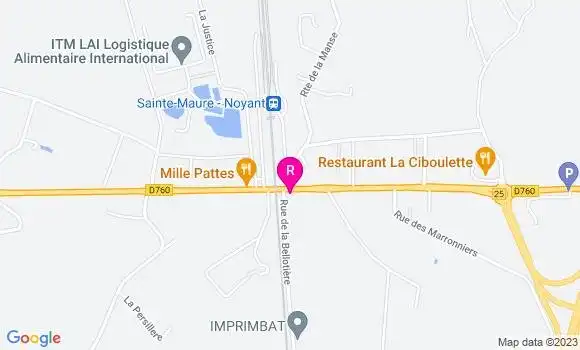 Localisation Restaurant Hôtel Hotel de la Gare
