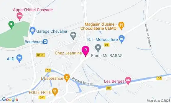 Localisation Restaurant  Chez Jeannine