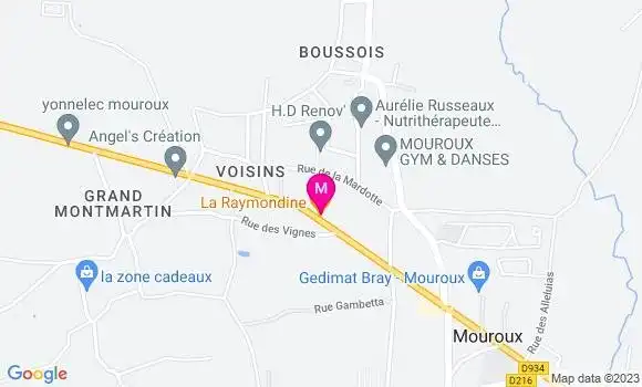Localisation Restaurant  La Raymondine