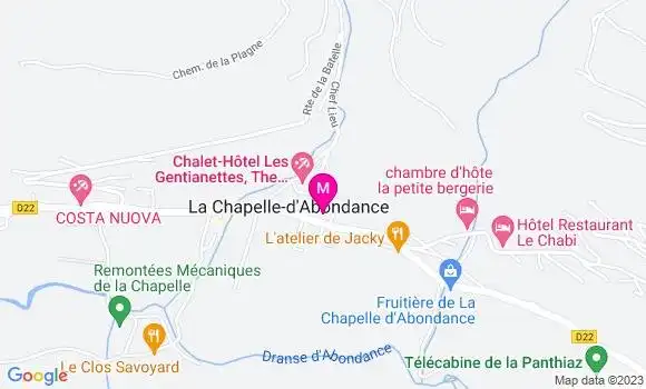 Localisation Restaurant  Les Cornettes