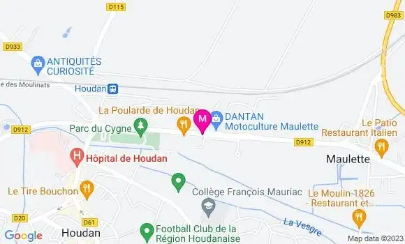 Localisation Restaurant  La Poularde de Houdan