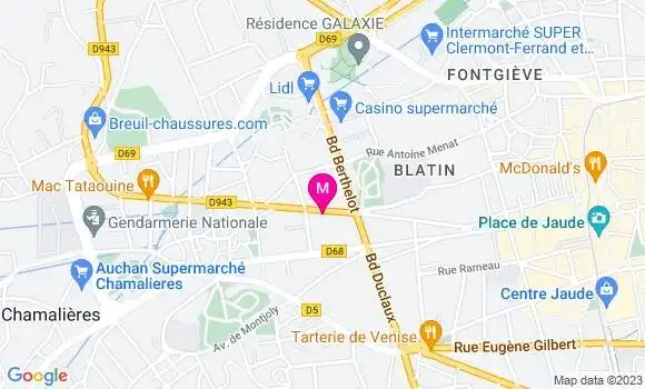 Localisation Restaurant Bar Le Grand Schlem
