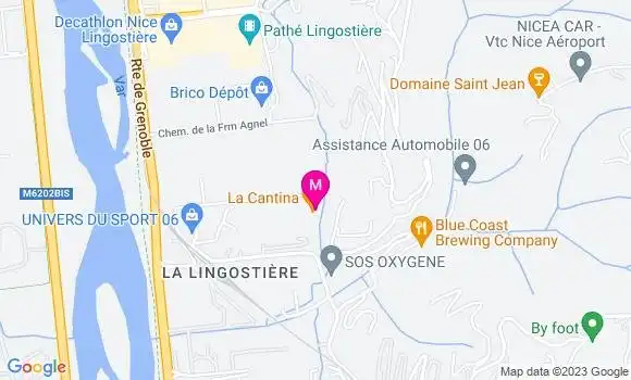Localisation Restaurant  La Cantina