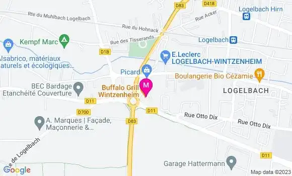 Localisation Restaurant Grill Buffalo Grill
