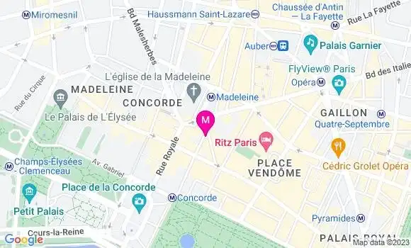 Localisation Restaurant  Café Mademoiselle