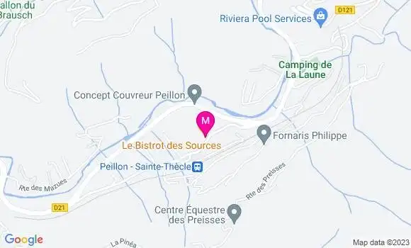 Localisation Le Bistrot des Sources