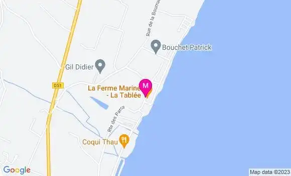 Localisation Restaurant Fruits de Mer La Ferme Marine