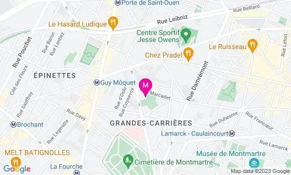 Localisation Restaurant  Le Square Marcadet
