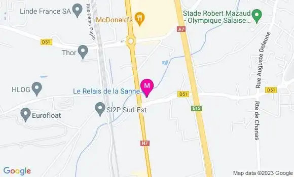 Localisation Restaurant  Le Relais de la Sanne