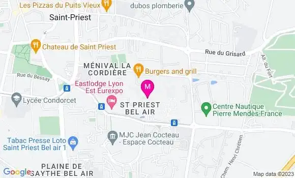 Localisation Fast Food Menival Food