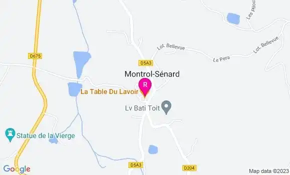 Localisation Restaurant  La Table du Lavoir
