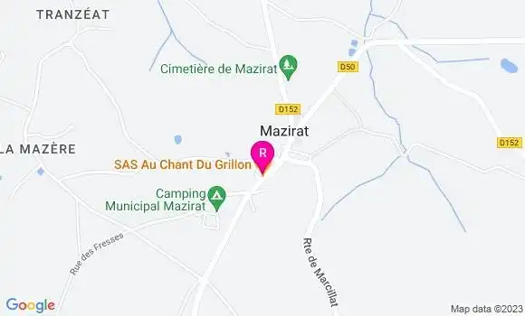 Localisation Restaurant Grill Au Chant du Grillon