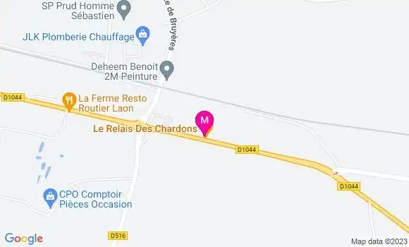 Localisation Restaurant  Le Relais des Chardons