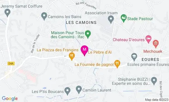 Localisation Pizzeria Le Pèbre d