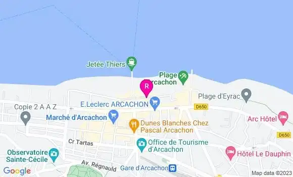 Localisation Restaurant  Arcachon 1900