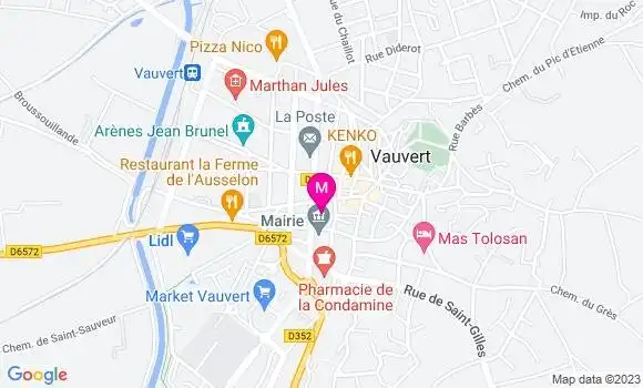 Localisation Pizzeria L