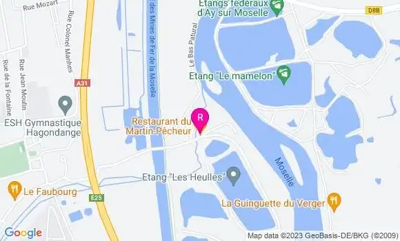 Localisation Restaurant du Martin Pêcheur