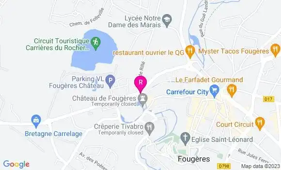 Localisation Restaurant Bar Le Castle