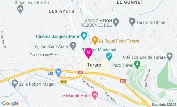 Localisation Restaurant Bar Le Centre