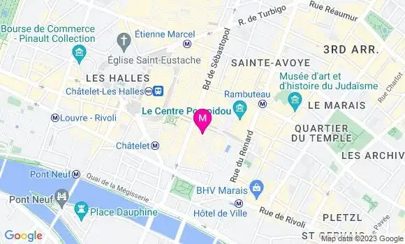 Localisation Bistrot Beaubourg