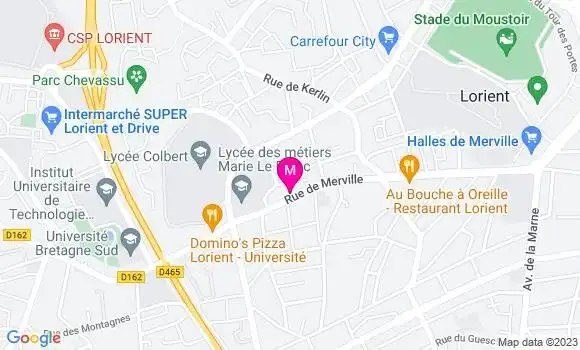 Localisation Crêperie Au Petit Breton